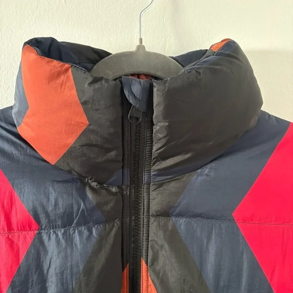 Free People Puffer Vest In a bubble Printed Vest Colorblock Print Size S NWT - Picture 12 of 17